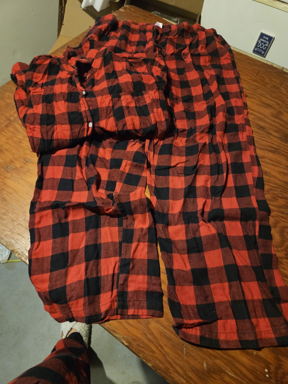 Women's Red and Black Buffalo Plaid Pajama Set - Classic Flannel